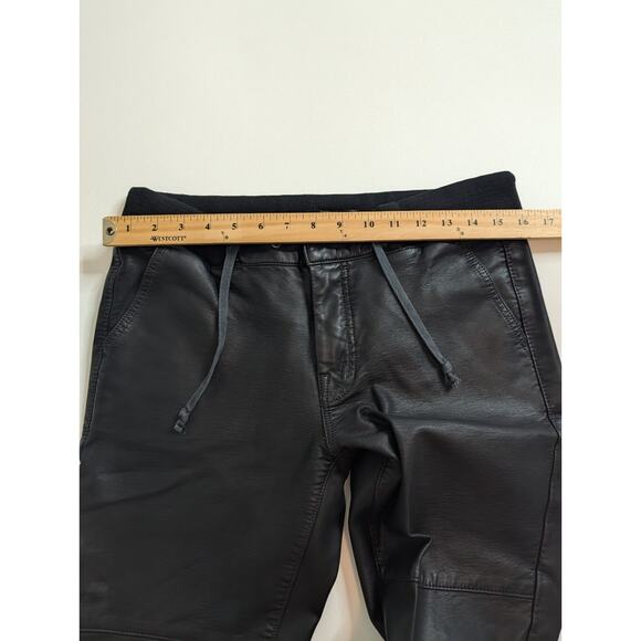 Mother Denim The Champ In It To Win It Faux Leather Jogger Pants Black Sz 28 - Picture 8 of 16